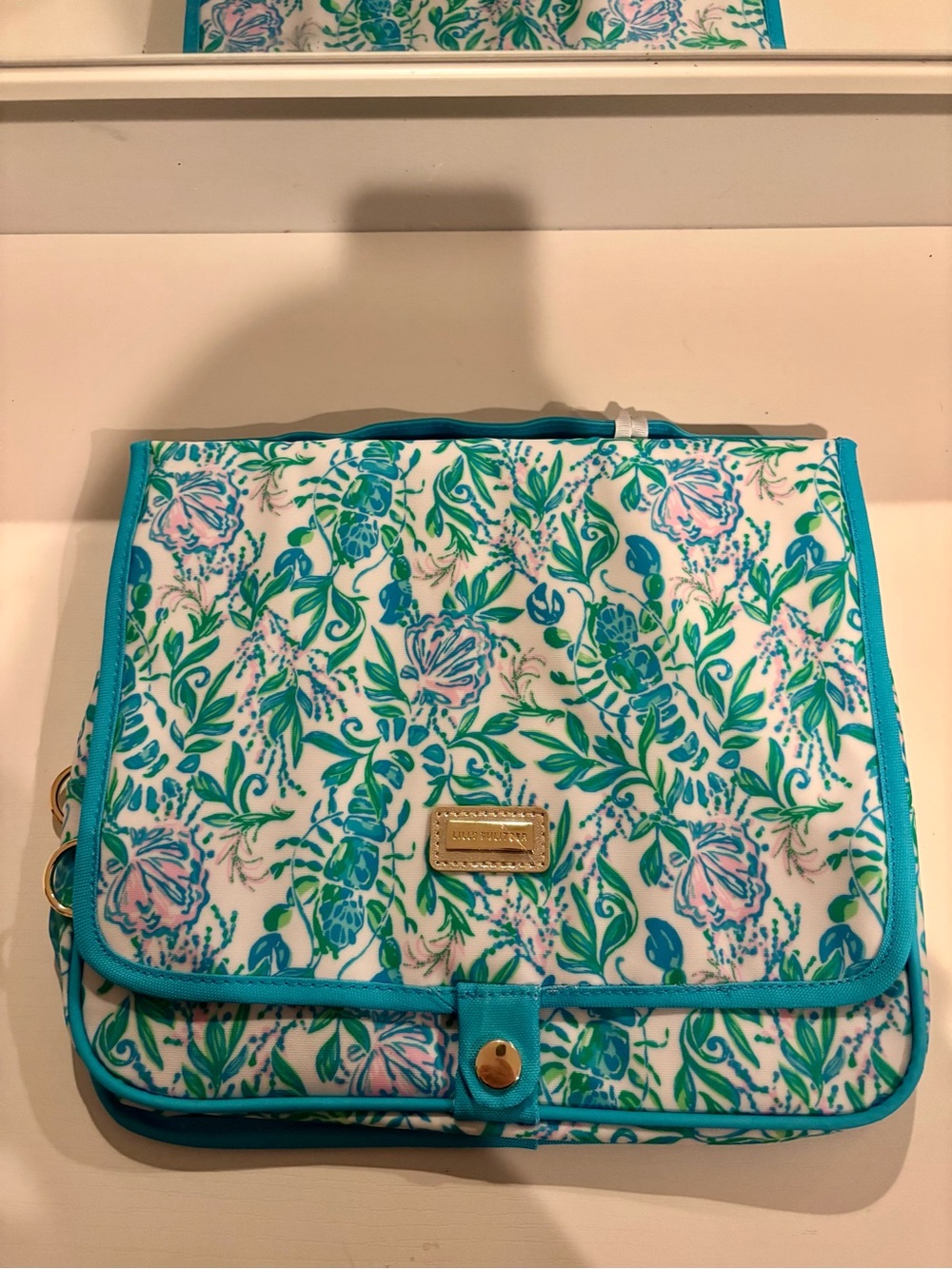 Lilly Pulitzer Turquoise, Green & Pink Floral Toiletry Bag